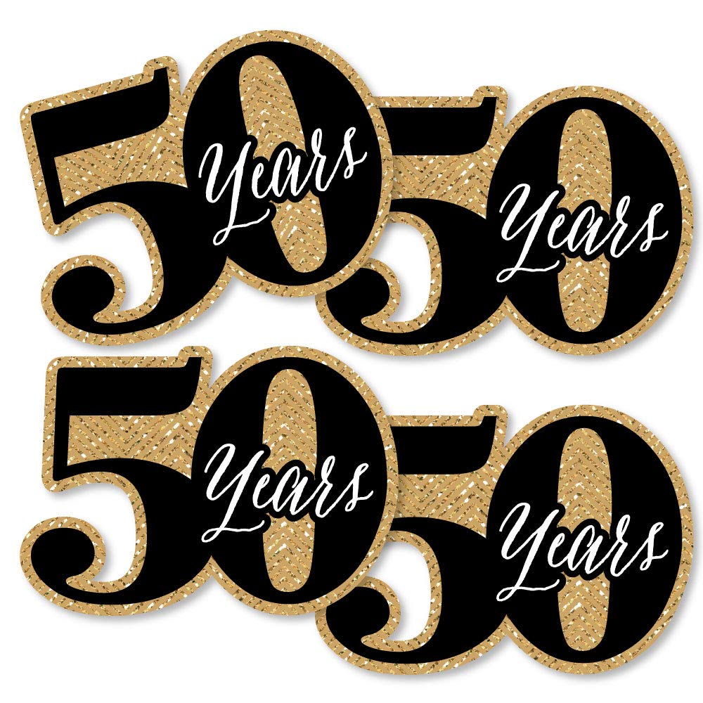 Big Dot of Happiness We Still Do - 50th Wedding Anniversary Decorations Set of 20 | DIY Party Supplies for Golden Anniversary Celebration | Perfect for Home Decor, Party Backdrops & Milestone Events