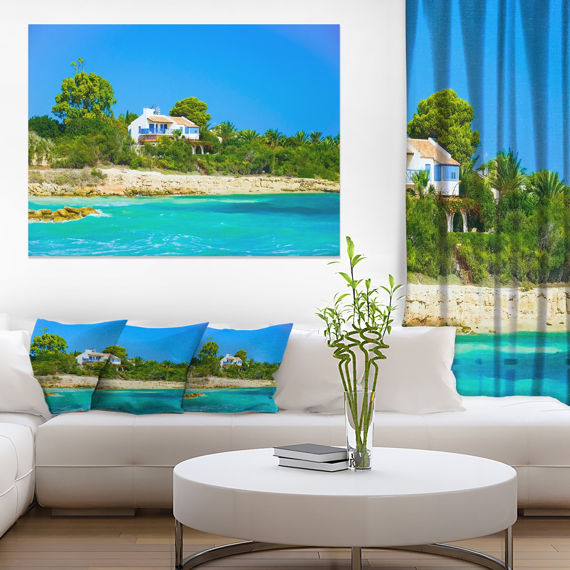 Large Cyprus Island Landscape Wall Art Print - Stunning Oversized Home Decor for Living Room, Bedroom & Office