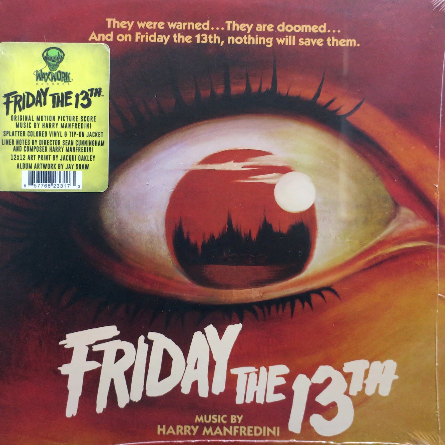 Friday the 13th Original Soundtrack - Camp Crystal Lake Vinyl LP Record | Horror Movie Music for Halloween Parties & Collector's Display