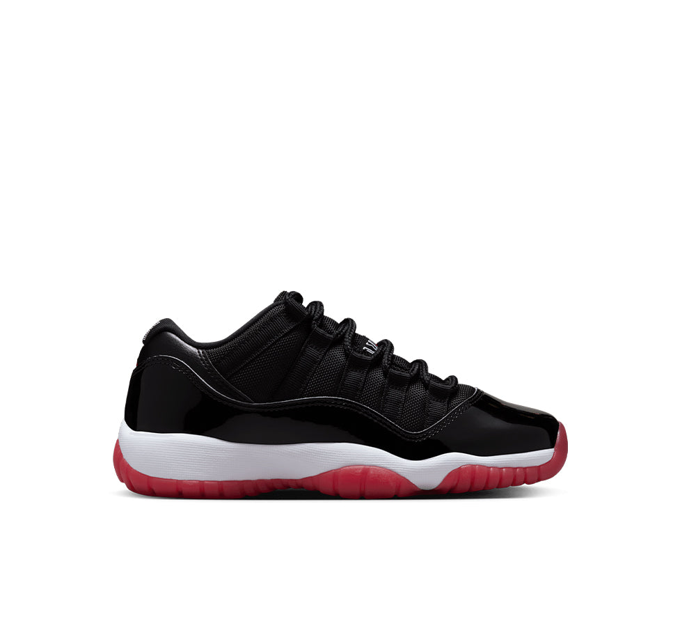 Air Jordan 11 Low Retro (GS) Bred Basketball Shoes for Kids - Classic Black Red Colorway - Perfect for Basketball Games, Sneaker Collecting & Streetwear Fashion