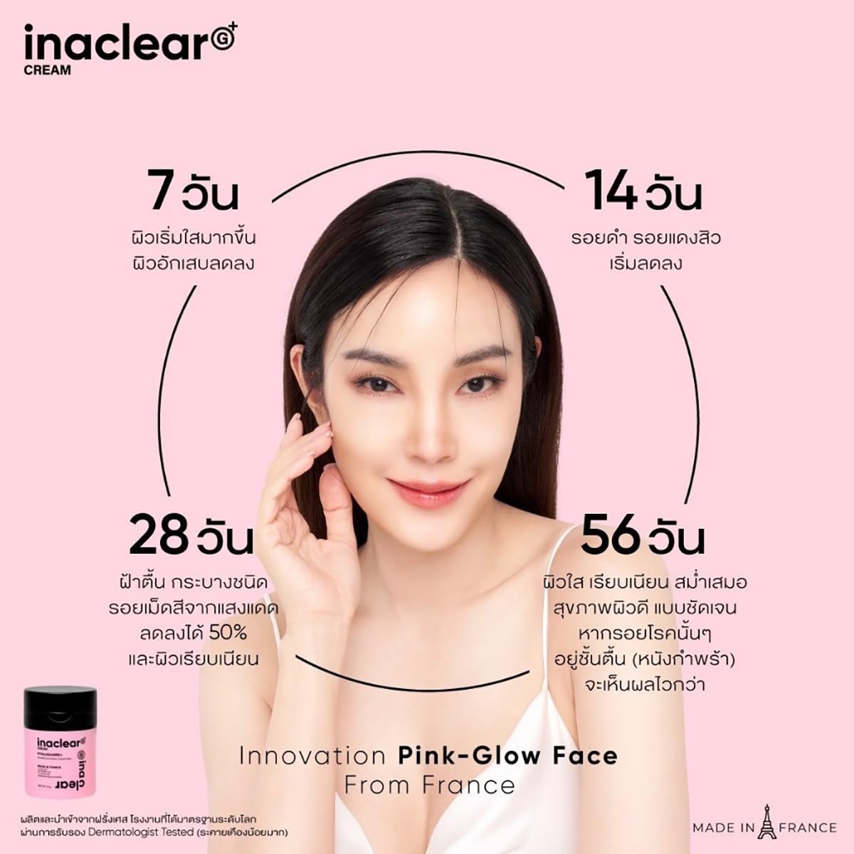 May Pichy Inaclear G+ Serum Cream Set - 23g/Box | French Nourishing Skincare Serum & Cream | Anti-Aging & Hydrating Facial Treatment | Perfect for Dry Skin & Night Routine | Free Beauty Gifts Included