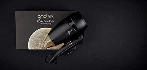 GHD Travel Hair Dryer with Fabric Protective Bag - Compact & Lightweight for On-the-Go Styling | Perfect for Travel, Gym, and Business Trips