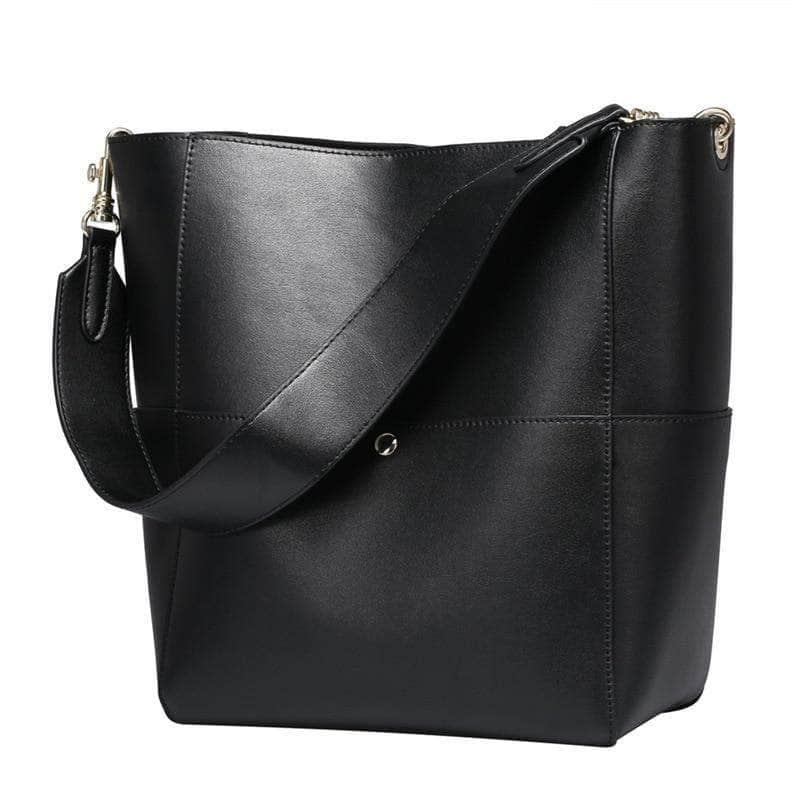 Nesitu Genuine Split Leather Women's Shoulder Bag - Stylish Handbag for Work, Travel & Everyday Use