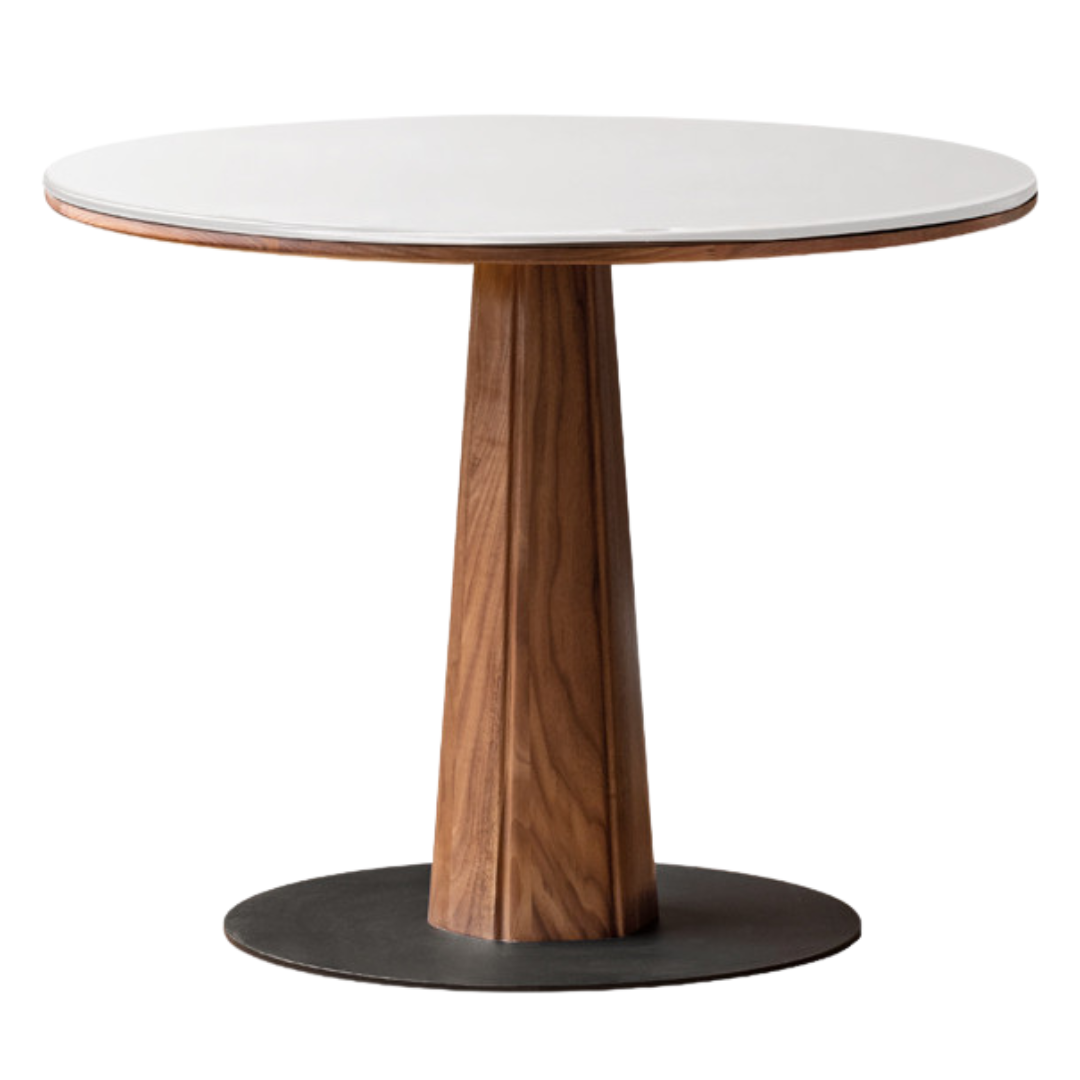 Premium Black Walnut Solid Wood Round Dining Table - 42 Inch Natural Wood Kitchen Table for 4-6 People - Perfect for Dining Rooms, Kitchens, and Open Concept Living Spaces