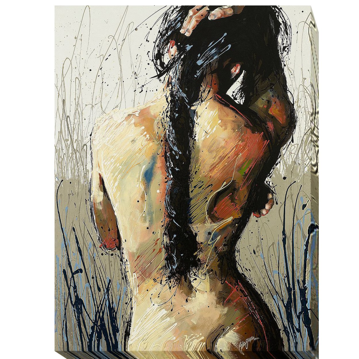 Mother Ganges by Colin John Staples - Premium Gallery-Wrapped Canvas Giclee Art Print (Ready to Hang) - Perfect for Living Room, Bedroom & Office Wall Decor