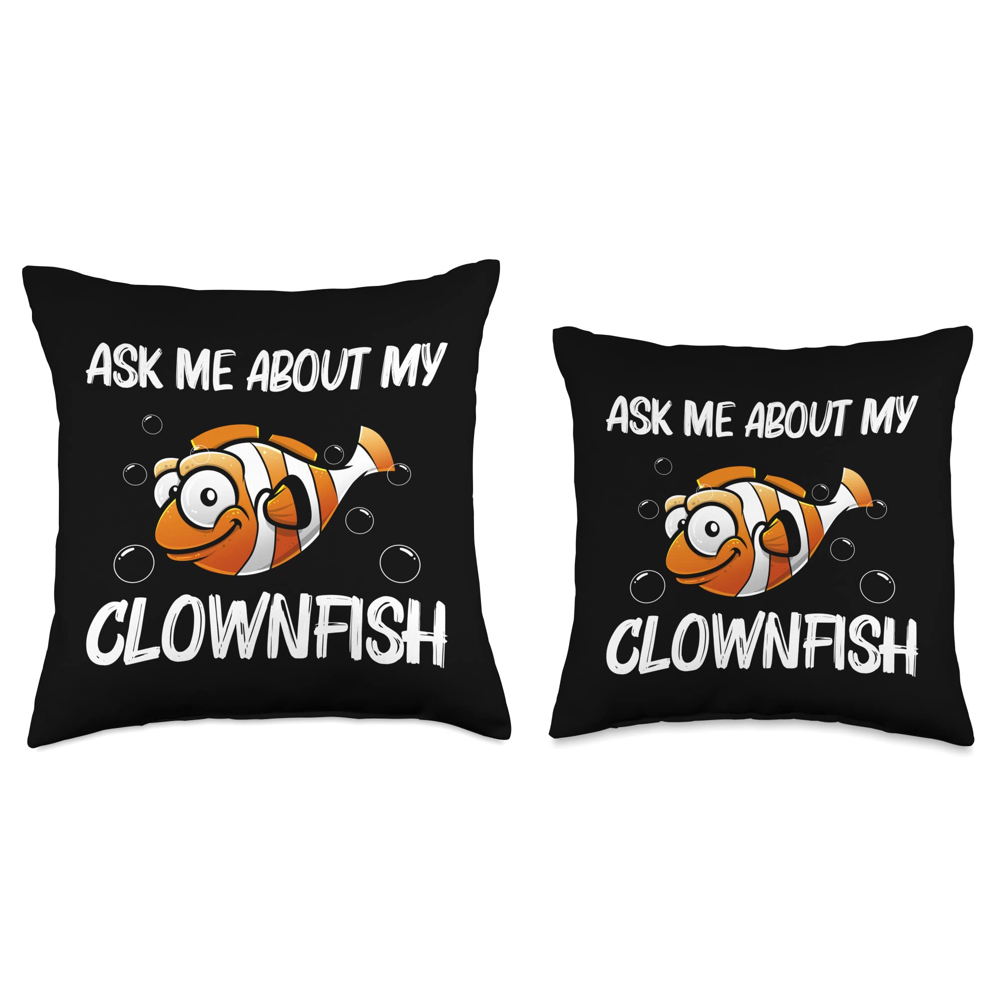 Clownfish Throw Pillow 16x16 - Best Ocean Gifts for Men & Women - Home Decor