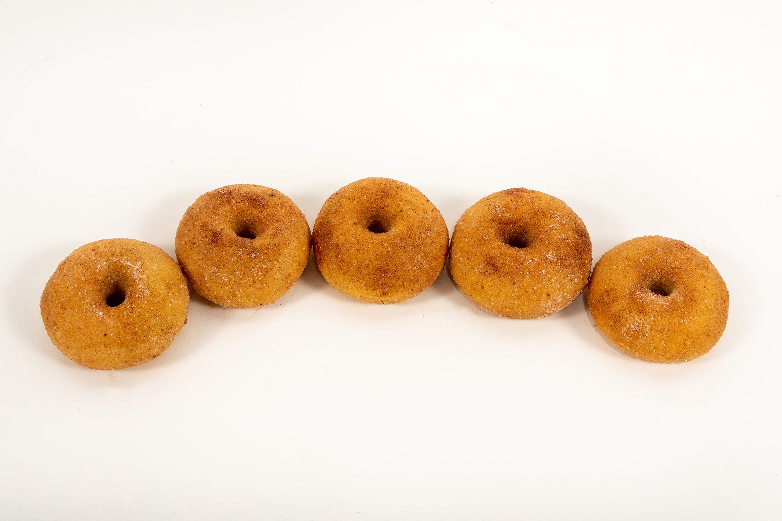 Mini Cinnamon Sugar Donut Decorations - Set of 6 Fake Donuts for Cake Toppers, Party Decor & Dessert Displays