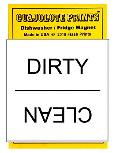 Dishwasher Clean Dirty Sign Magnet - Strong White Dishwasher Magnet for Kitchen, Home & Office - Perfect for Indicating Clean or Dirty Dishes