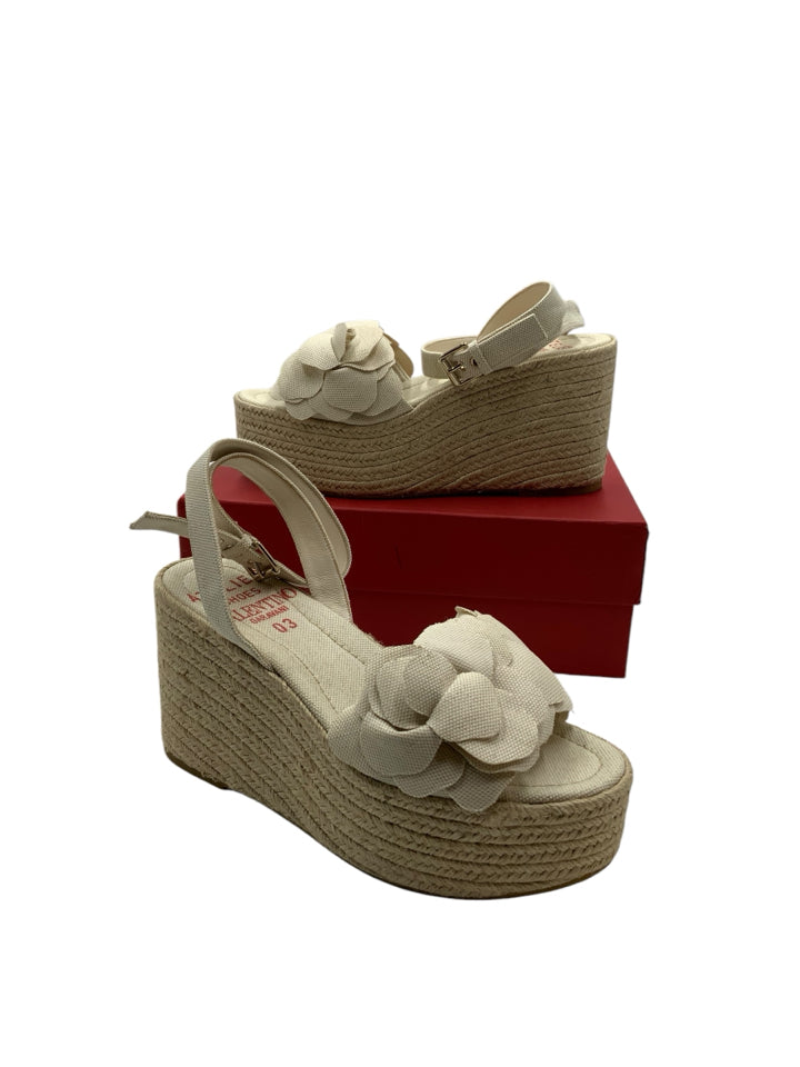 Valentino Atelier 03 Rose Edition Women's Wedge Sandals Size 40 (US 10) - Perfect for Summer Weddings & Beach Vacations