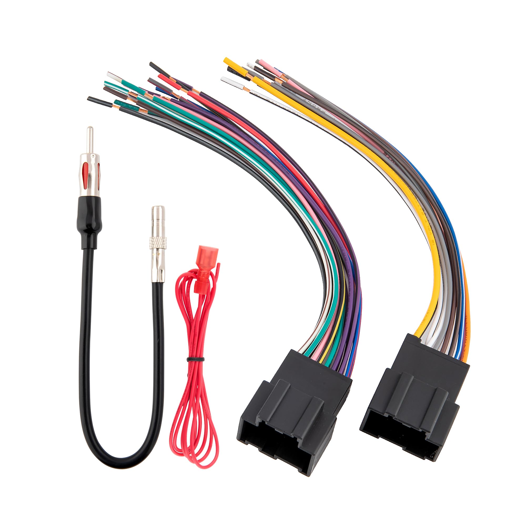 RED WOLF Radio Wiring Harness with Antenna Adapter for 2006-2013 GM GMC Sierra Chevy Impala Buick Cadillac - Aftermarket Stereo CD Player Receiver Installation Kit - Perfect for Car Audio Upgrades & DIY Installations