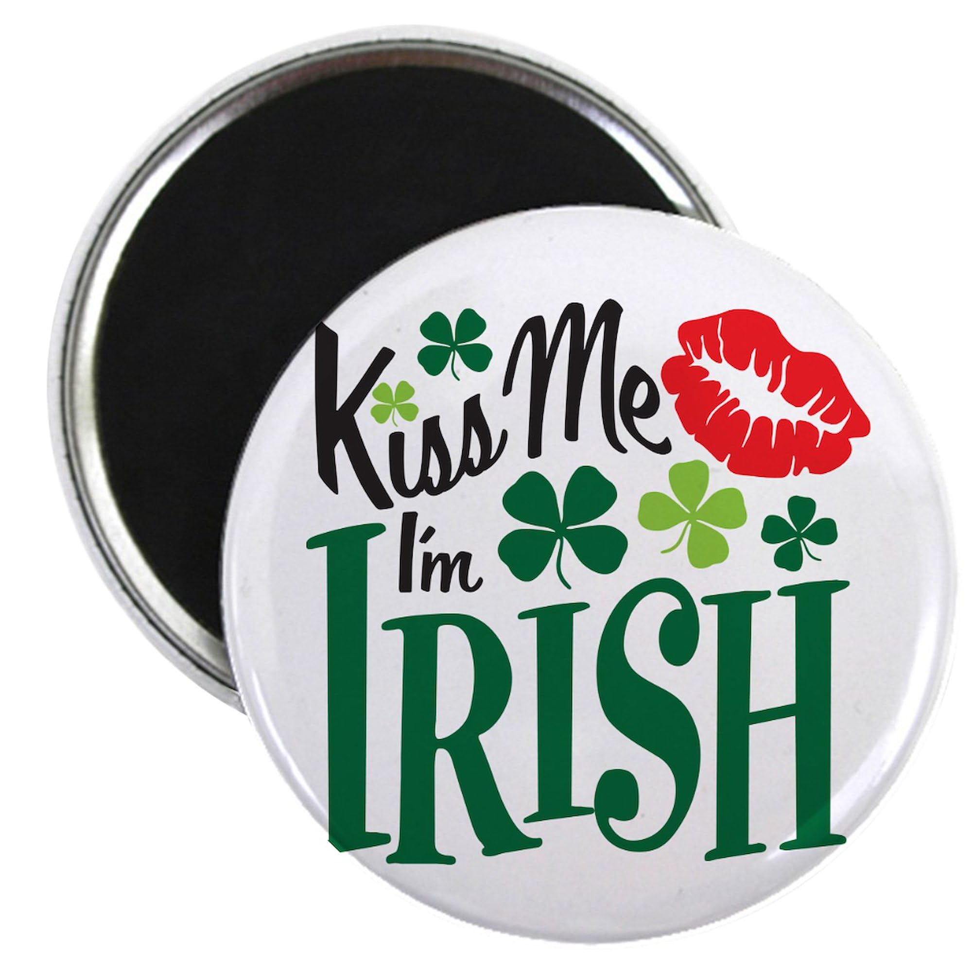 Kiss Me I'm Irish 2.25 Inch Round Button Magnets (10 Pack) - Fun St. Patrick's Day Decor for Fridge, Office & Home - Perfect for Irish Pride & Party Decorations