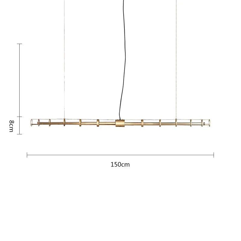 Modern Minimalist Strip LED Pendant Light - Sleek Dimmable Hanging Fixture for Kitchen Island, Dining Room & Bedroom Lighting