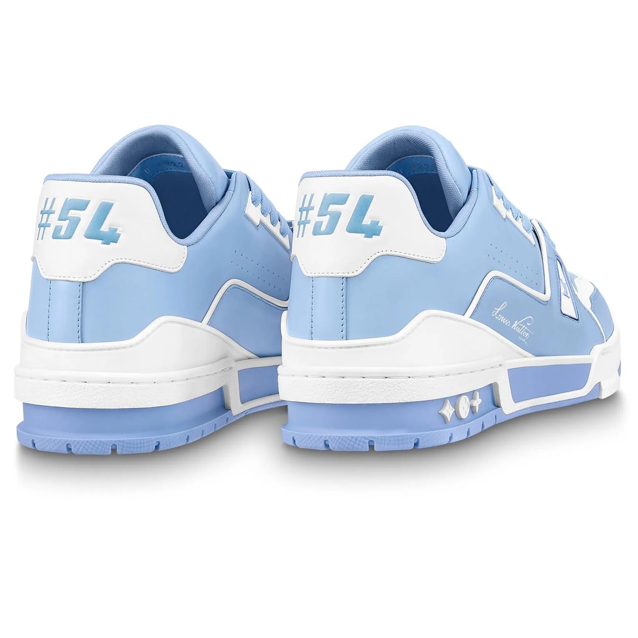 Louis Vuitton LV '54' Trainer Sneakers - Light Blue & White Men's Luxury Shoes for Casual Wear & Street Style Fashion