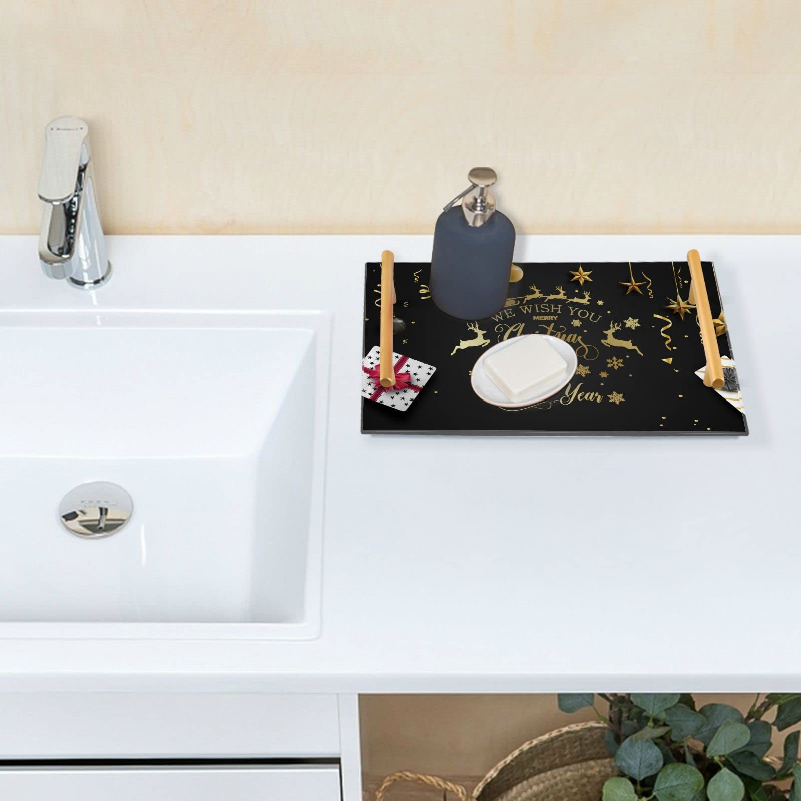 Acrylic Serving Tray with Handles - 7.87