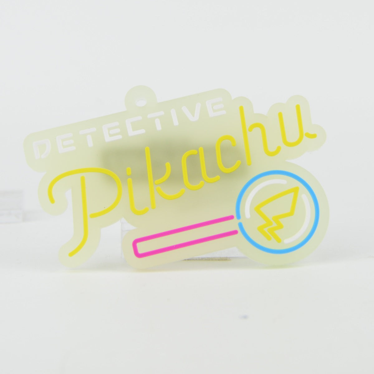 Pokemon Detective Pikachu Glow in The Dark Keychain - Neon Sign Ball Chain Keyring for Backpacks, Gifts, and Collectibles