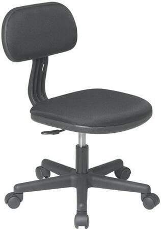 Ergonomic Armless Swivel Task Chair by OSP Designs - 360° Rotation, Adjustable Height, Comfortable Office Chair for Home & Workspace - Perfect for Small Spaces, Workstations & Study Areas