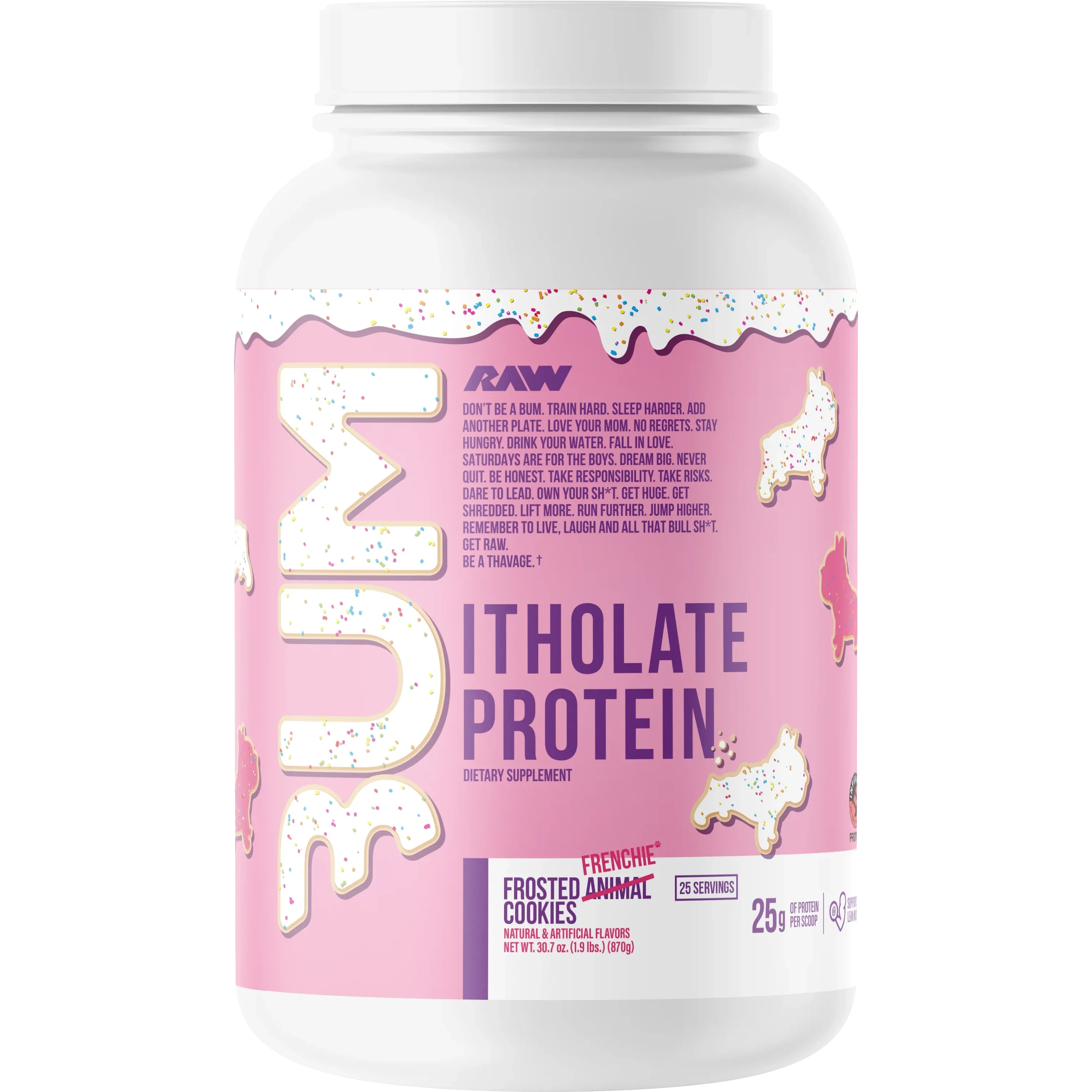 CBUM Itholate Protein Powder by RAW Nutrition - Premium Whey Isolate for Muscle Recovery & Growth - Ideal for Post-Workout, Gym, Fitness & Bodybuilding