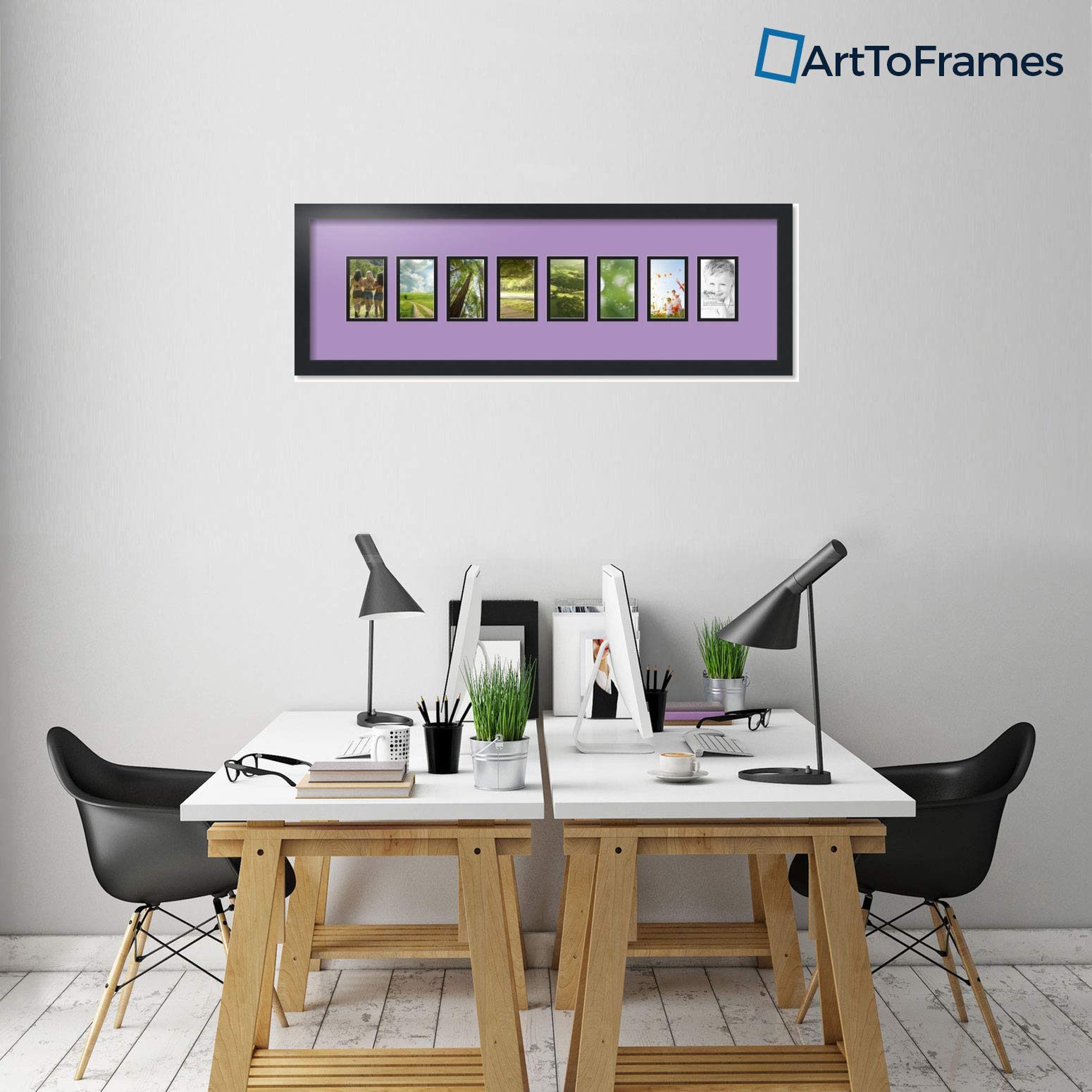 Art to Frames 36x10 Inch Black Picture Frame - 1.25 Inch Wide Satin Finish for Wall Art, Photos & Posters | Perfect for Living Room, Bedroom & Office Decor