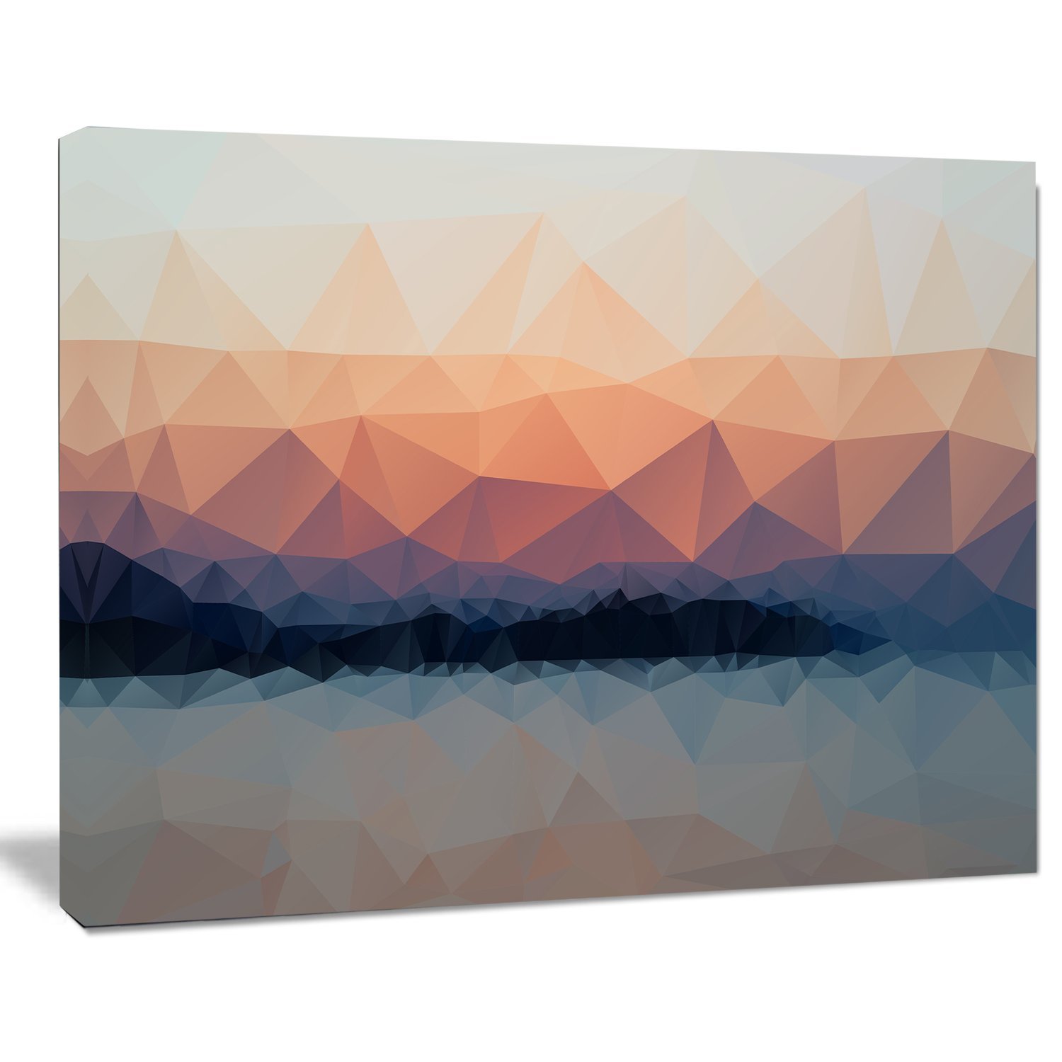 Sky Sea and Beach Abstract Vector View Extra Large Seascape Art Canvas - Modern Coastal Wall Decor for Living Room, Bedroom & Office