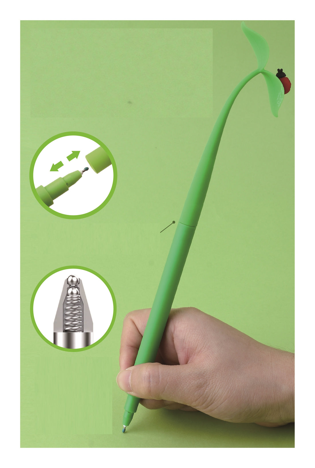 Fun Bug on Leave Wiggle Gel Pen - Colorful Wiggly Writing & Drawing Gel Pens for Kids, School Supplies, Note Taking, Doodling & Creative Art Projects