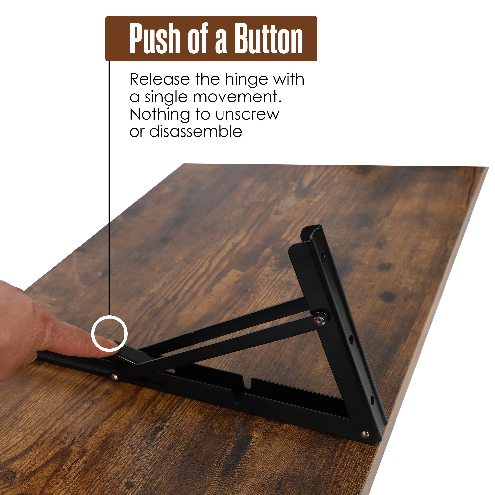 Foldable Wall Mounted Murphy Desk - Space Saving Floating Table for Laundry Folding, Home Office & Small Spaces | Perfect for Apartments, Dorms & Multi-Purpose Rooms