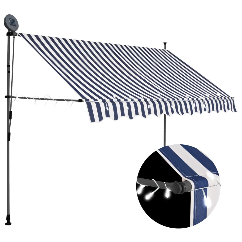 Retractable Awning with LED Lights - 118.1