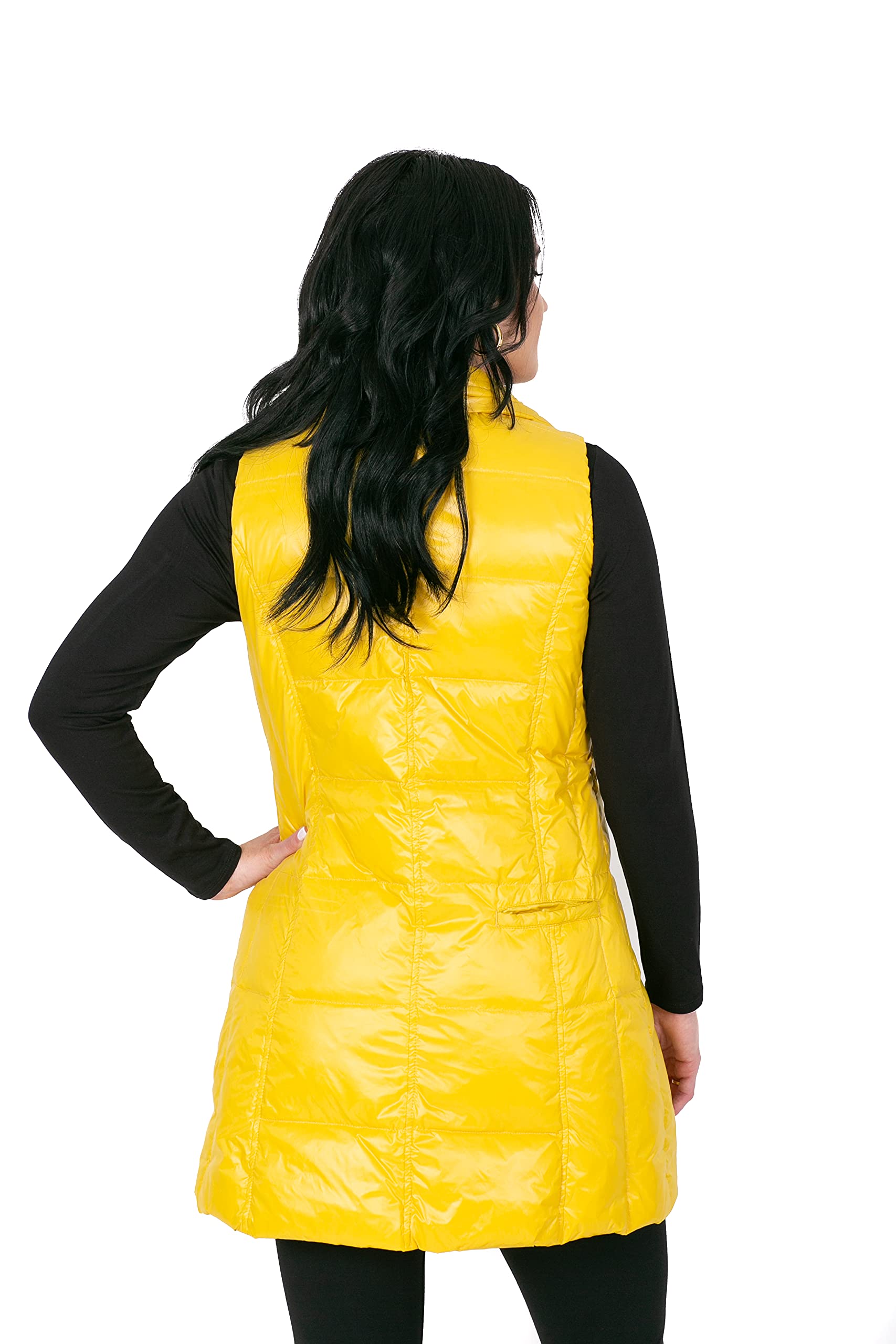 Women's Lightweight Quilted Long Down Vest - Packable, Water Resistant Winter Puffer Jacket for Outdoor Activities, Travel & Casual Wear