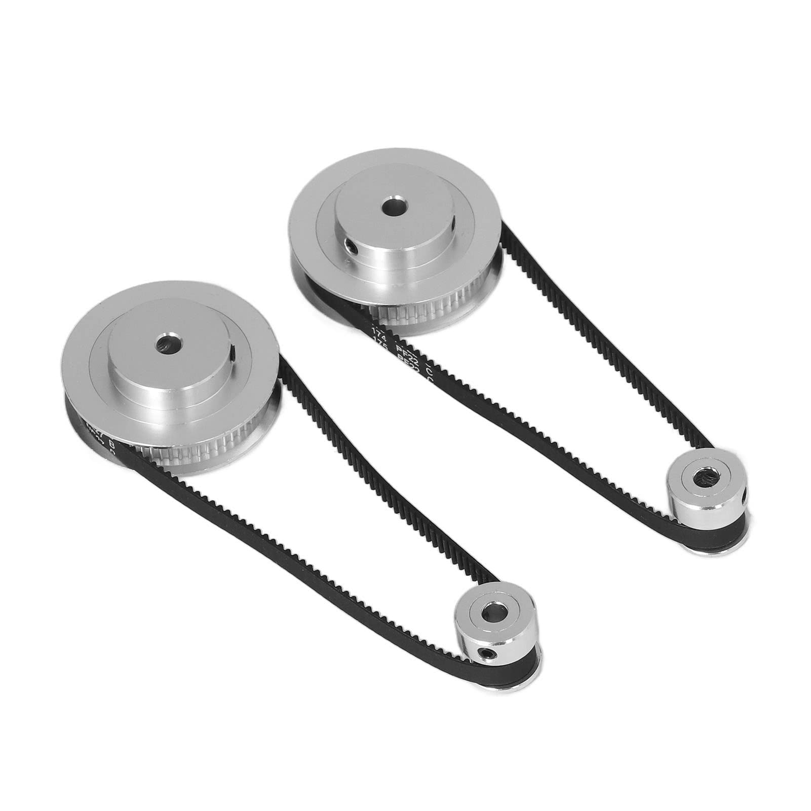 High Precision 20T & 60T Aluminum Timing Pulley Set with 280mm x 6mm Timing Belt for 3D Printers (5mm Bore) - Perfect for CNC Machines, Robotics, and DIY Projects