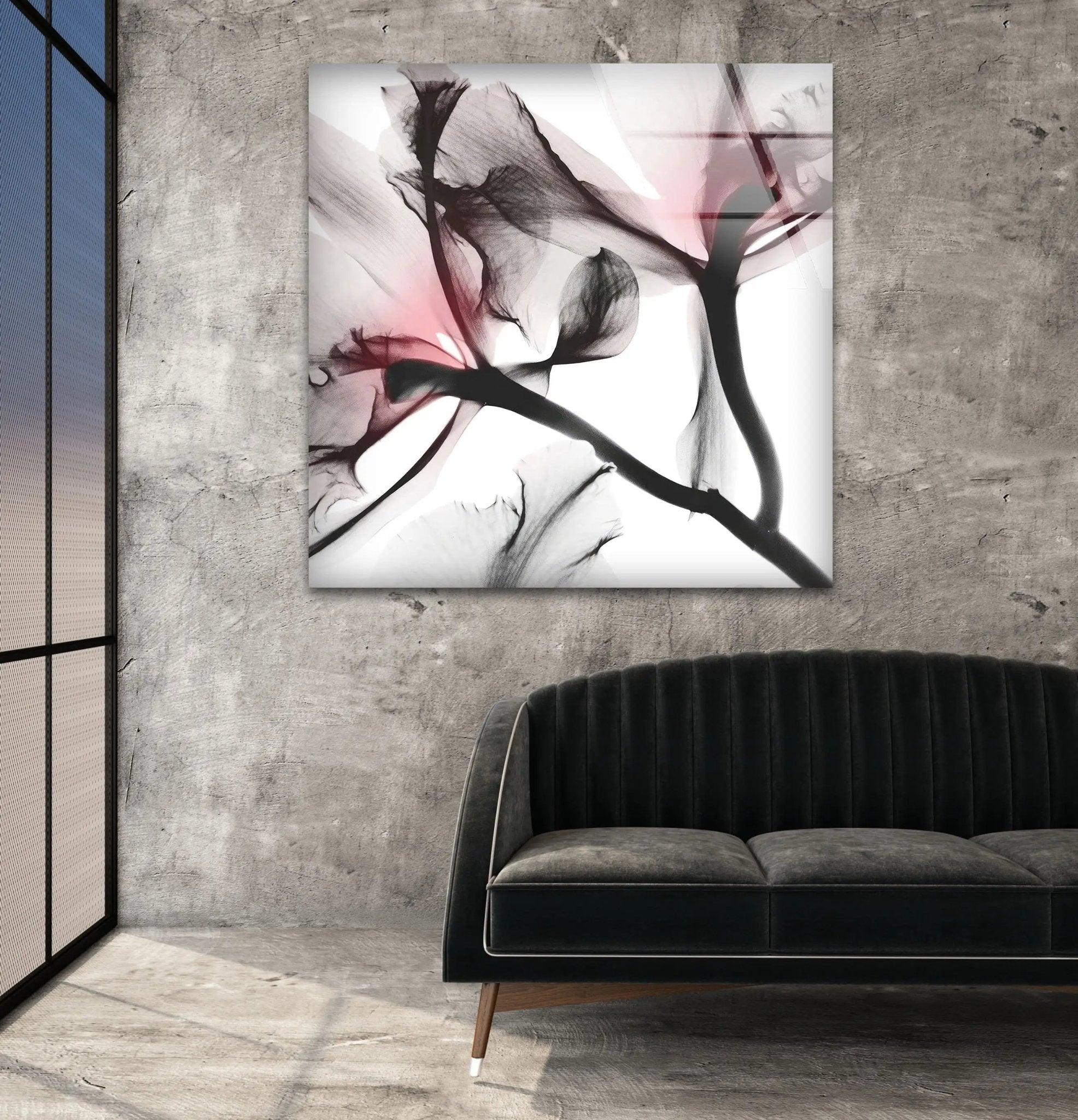 Albert Koetsier Pink Coral Luster 2 Glass Wall Art - Elegant Handmade Glass Decor for Living Room, Bedroom & Office - Perfect for Home & Office Decorations