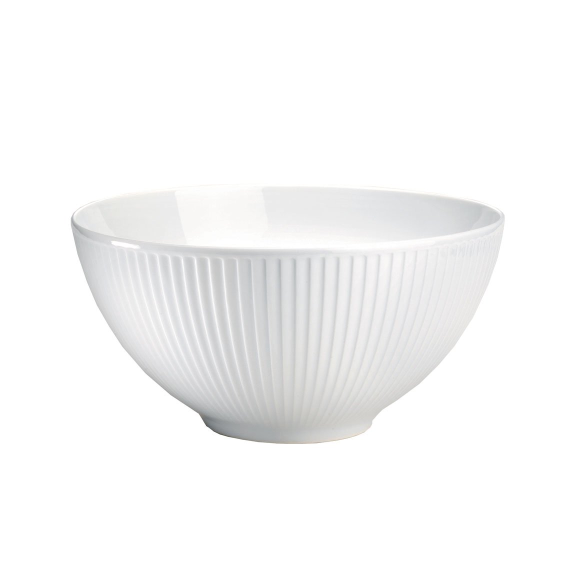 Pillivuyt 174225BL Plisse Serving Bowl - 2.5 Quart (9.75 Inch) - Elegant French Porcelain Serving Dish for Entertaining, Dining & Special Occasions