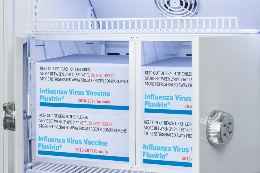 Accucold 15 Cu.Ft. Medical Upright Vaccine Refrigerator with Secure Interior Lockers - Perfect for Hospitals, Clinics & Pharmacies - ARS15PVLOCKER