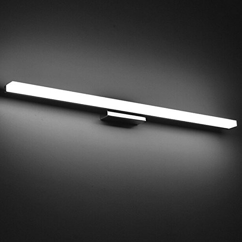 Krychiler 24 Inch LED Bathroom Vanity Light - 12W 6500K Cool White Modern Stainless Steel Mirror Front Makeup Lighting Fixture - Perfect for Bathroom, Dressing Room & Makeup Area Lighting