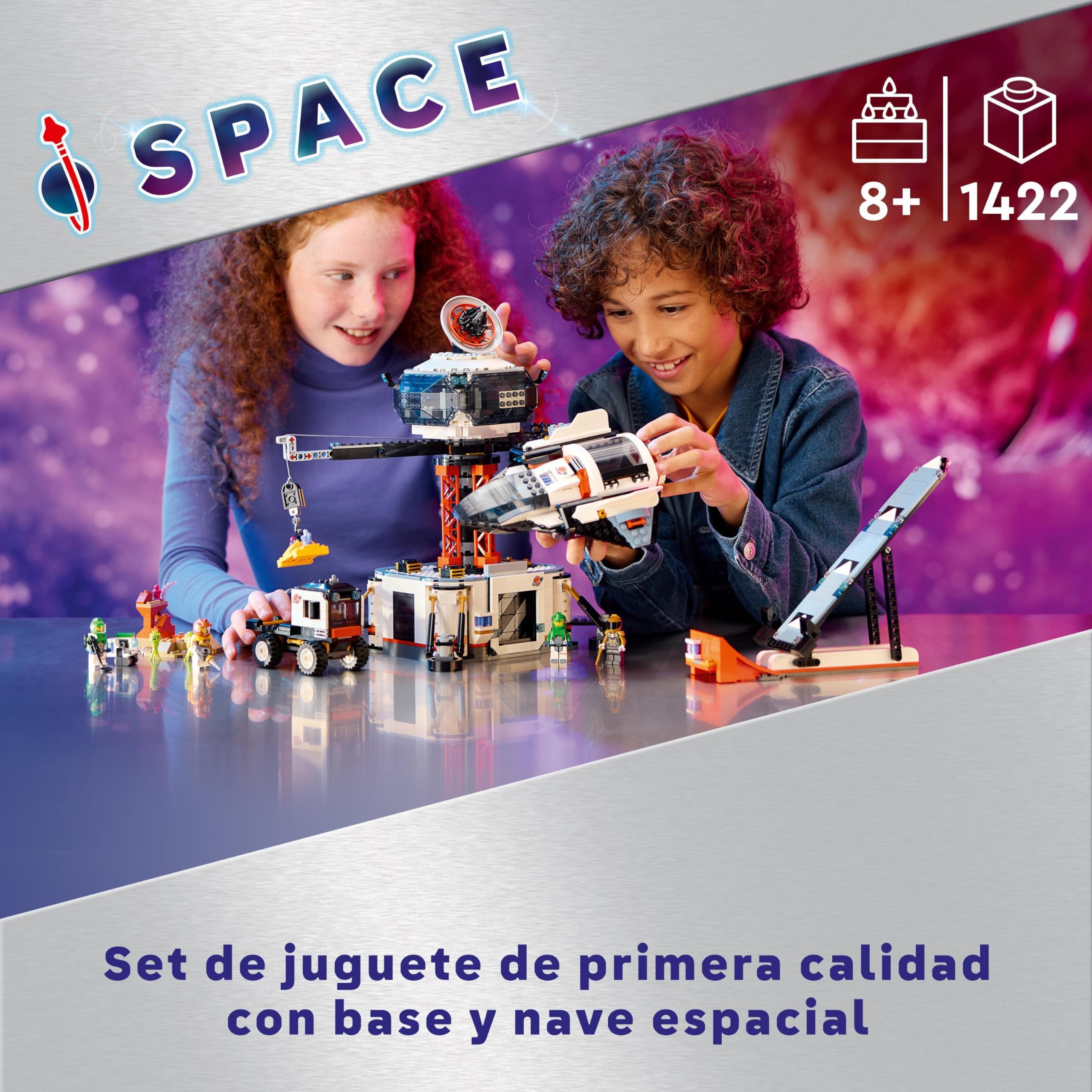 LEGO City Space Base & Launch Platform Building Set - 60434, Planetary Exploration Toy with 6 Minifigures, Robot & 2 Alien Action Figures - STEM Educational Gift for Kids Ages 8+ - Perfect for Space Adventures & Creative Play