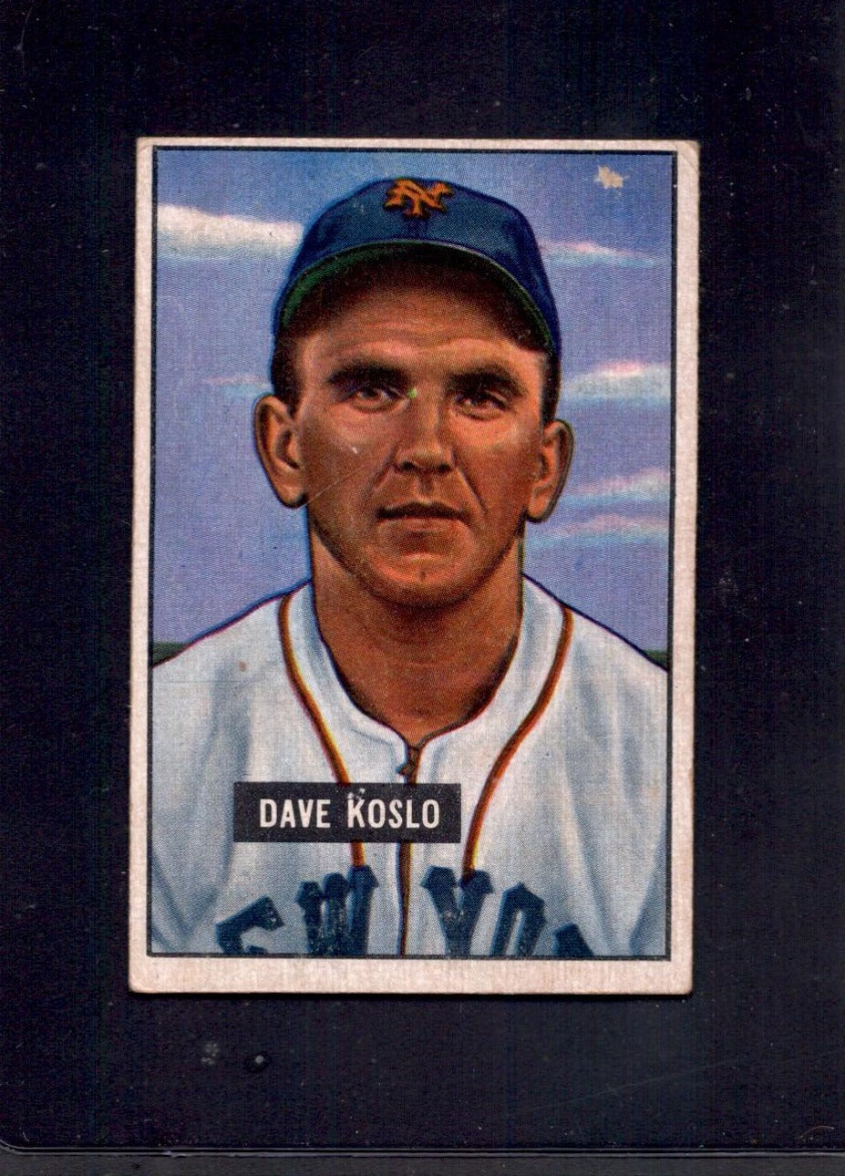 1951 Dave Koslo Bowman #90 New York Giants Vintage Baseball Card - Collectible Sports Memorabilia for Fans & Display