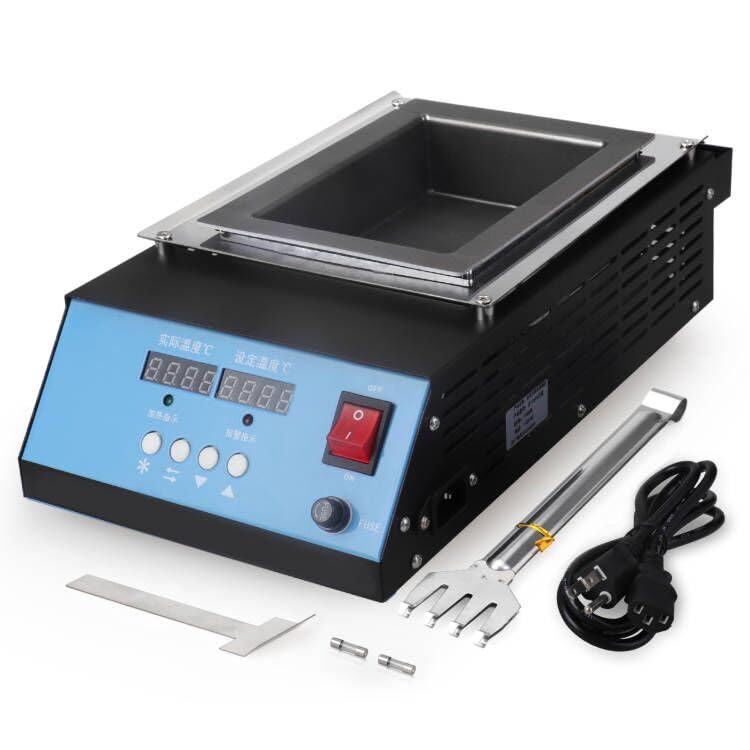 Lead-Free Titanium Solder Pot with Double Digital Display - 5.7kg Capacity, 1000W, 30~600°C for Welding and Soldering - Perfect for Electronics Repair, Jewelry Making, and DIY Projects