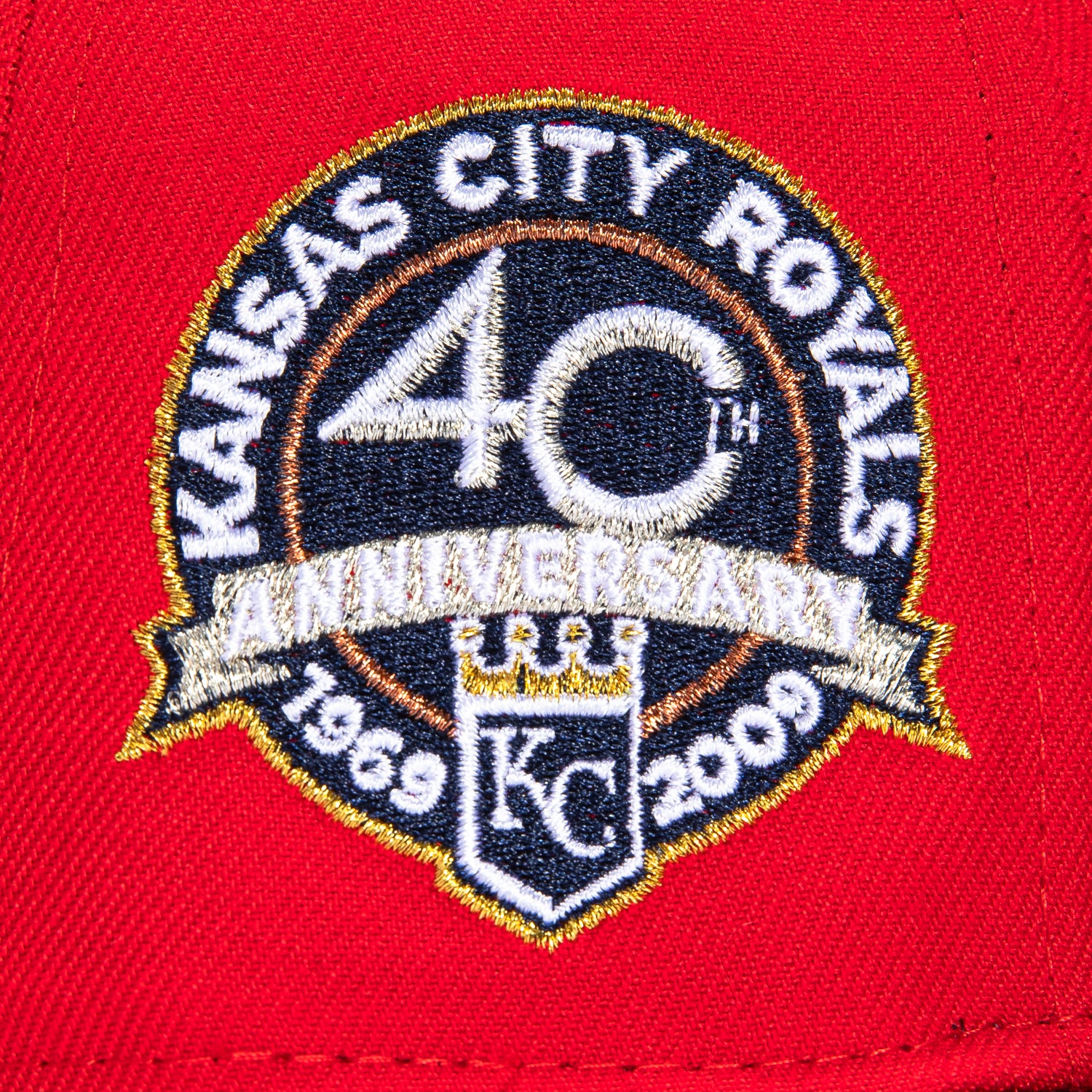 New Era 59Fifty Kansas City Royals 40th Anniversary Patch Snapback Hat - Red & Navy Blue Baseball Cap for Men & Women - Perfect for Royals Games, Sports Events & Casual Wear