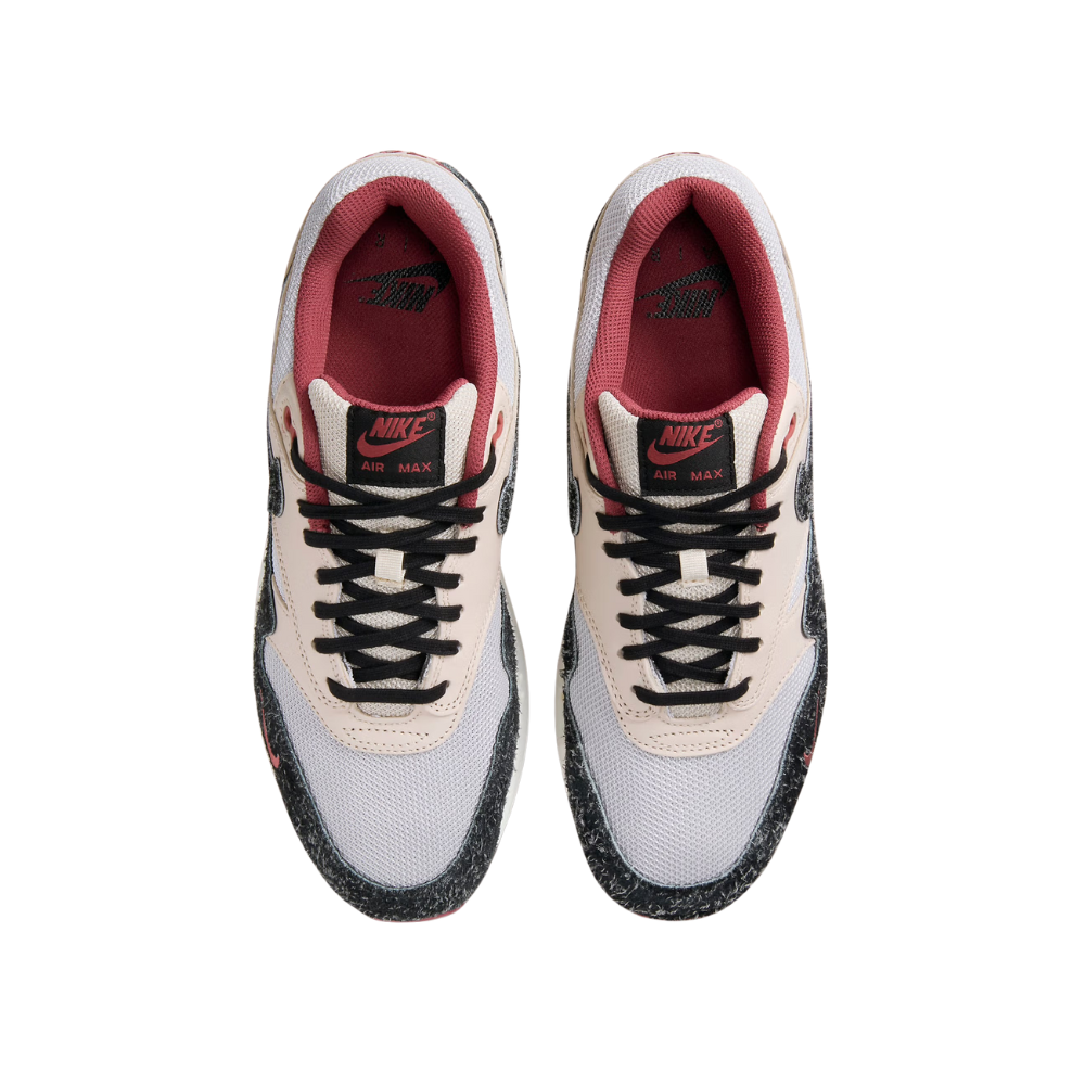 Nike Air Max 1 Keep Rippin Stop Slipping 2.0 Sneakers - Pearl White/Black/Vast Grey/Cedar - Running Shoes for Men & Women - Perfect for Gym, Workouts & Casual Wear