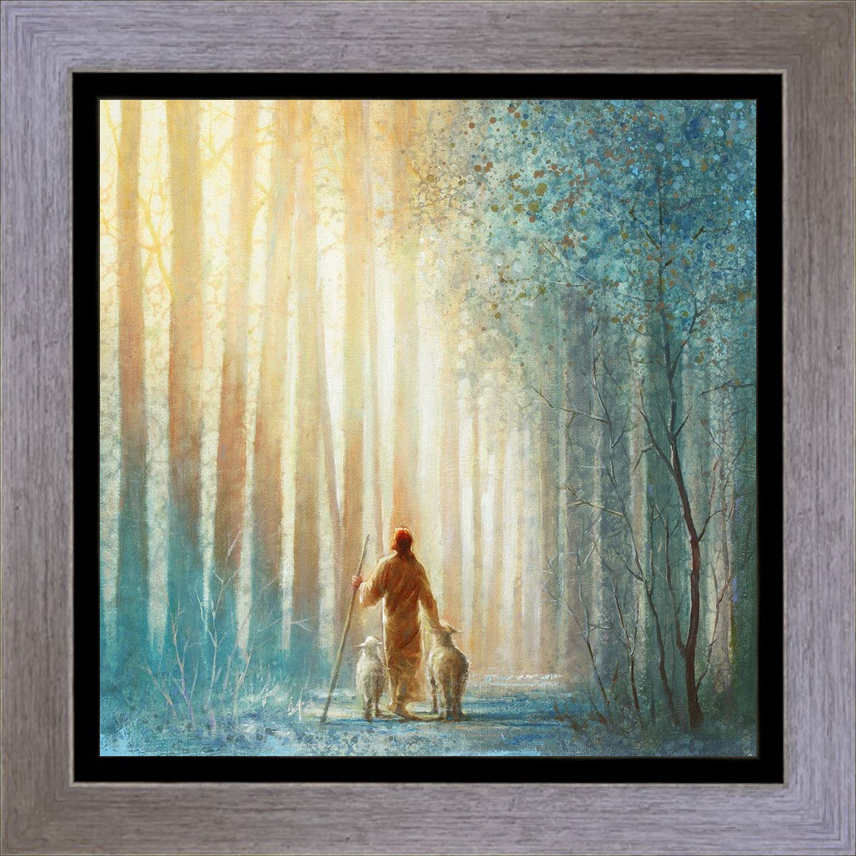 He Leadeth Me Inspirational Christian Canvas Wall Art - Gallery Wrap Ready-to-Hang Bible Verse Home Decor for Living Room, Bedroom & Office