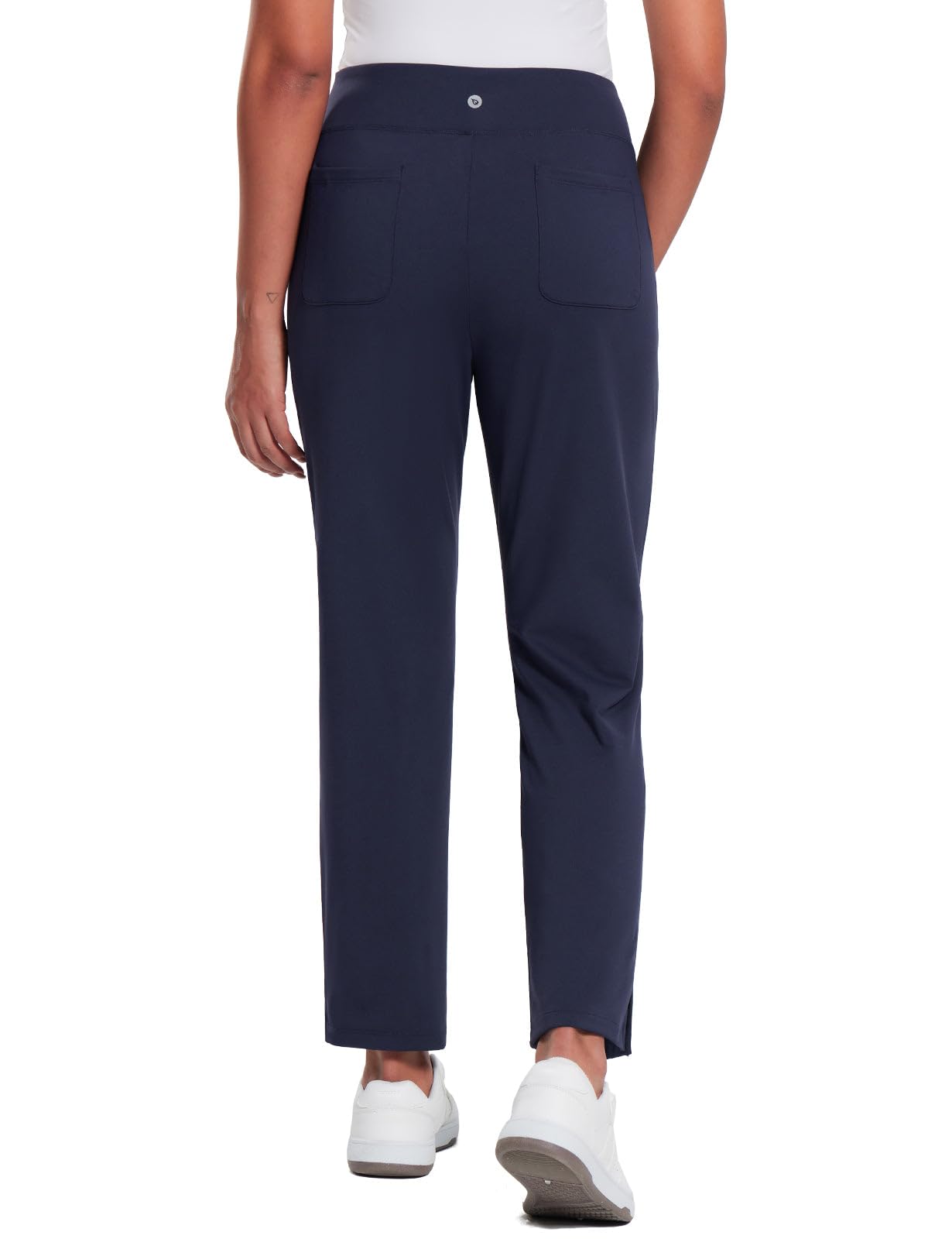 Baleaf Women's High Waist Stretch Golf Pants with Zipper Pockets - UPF50+ Athletic Travel Workout Casual Pants for Golf, Running, Yoga & Outdoor Activities