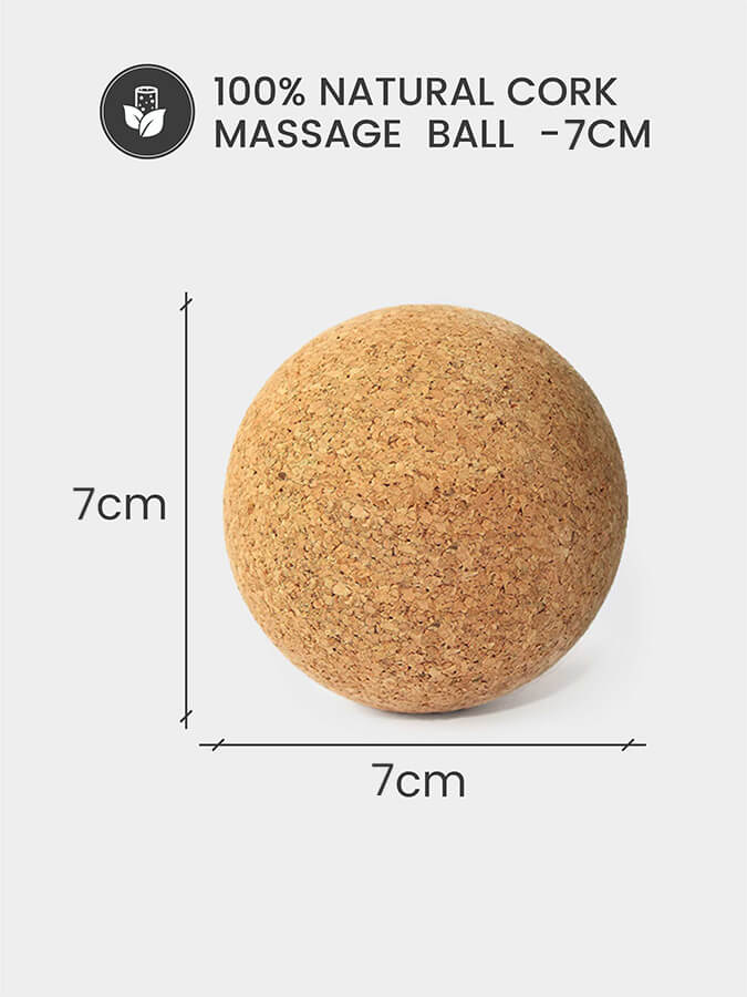 Premium Cork Massage Balls for Yoga, Myofascial Release & Trigger Point Therapy - Natural Eco-Friendly Yoga Accessories for Athletes & Physical Therapy