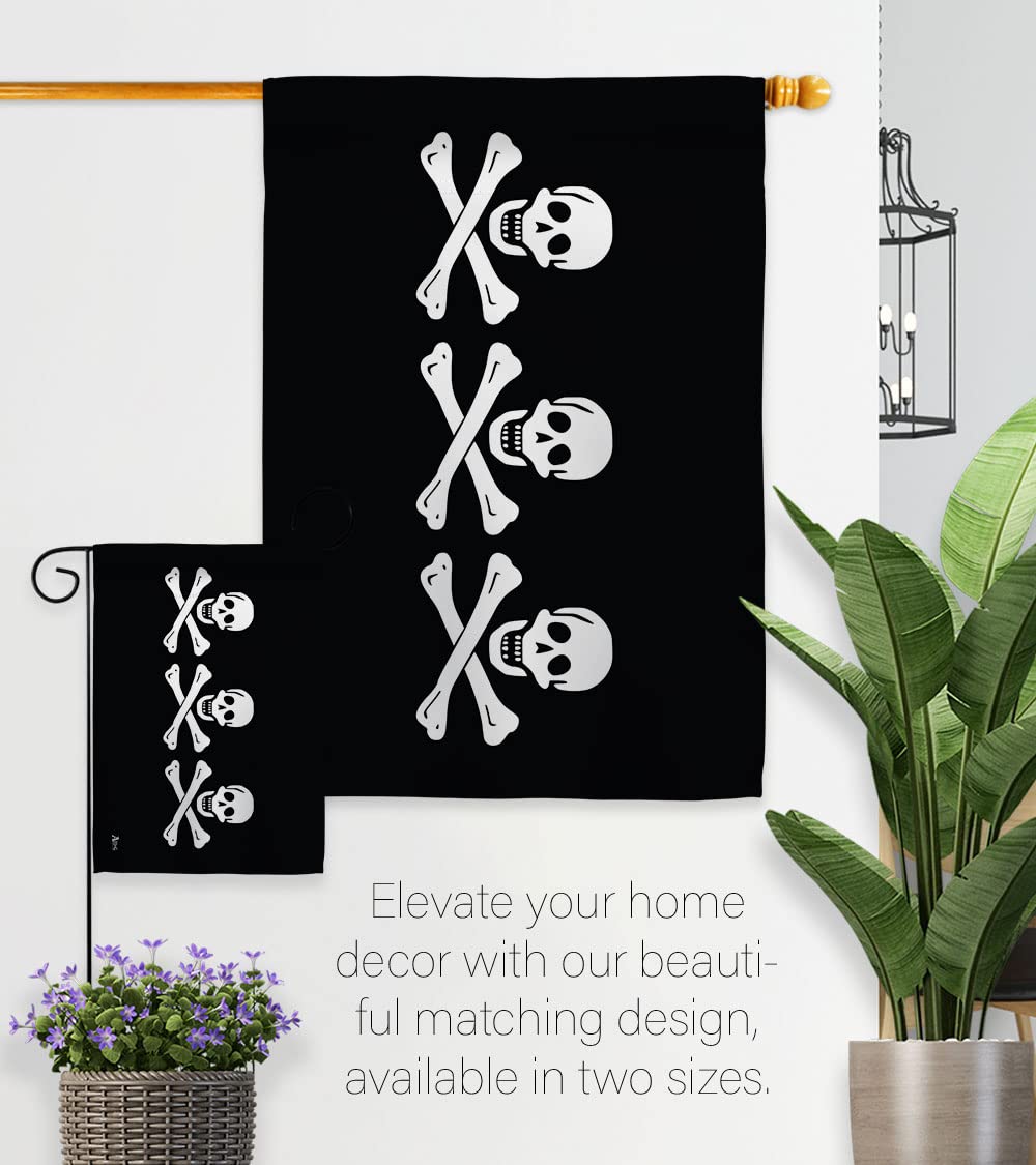 Pirate Ship Garden Flag Set - Double-Sided Coastal Decor for Yard & Home