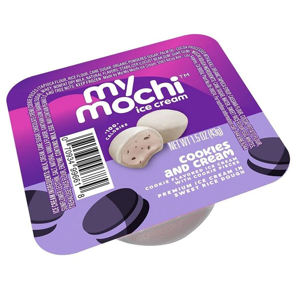 My Mochi Cookies and Cream Ice Cream, 1.5 Ounce (72 Count) - Japanese Dessert Snack for Parties, Gifts & Frozen Treats
