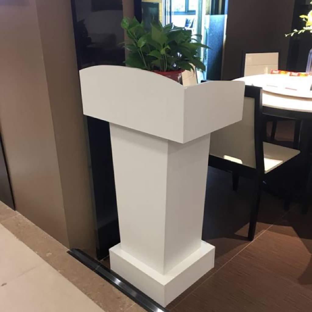 PODIUM Wooden Lectern Stand with Speaker Desk - Adjustable Laptop Computer Workstation for Impromptu Presentations, Ideal for School, Office, and Meeting Room Use