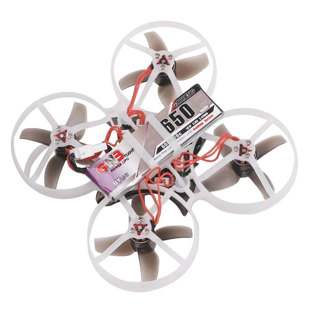 GNB 4pcs 650mAh 1S 3.8V High Voltage LiPo Battery 60C with JST PH 2.0 Connector - PowerWhoop mCPX Compatible for FPV Drones, Tiny Whoop, and Micro RC Quadcopters - Perfect for Racing, Freestyle Flying, and Indoor Drone Practice