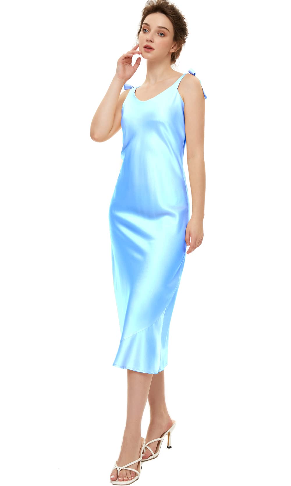 Luxury Mulberry Silk Formal Dress for Women - Elegant & Sexy Evening Gown for Parties, Weddings & Special Occasions