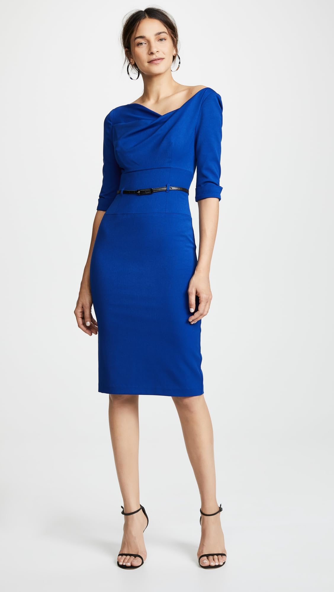 Black Halo Women's 3/4 Sleeve Jackie O Dress - Elegant Cocktail & Evening Party Wear for Women | Formal Office & Wedding Guest Outfit