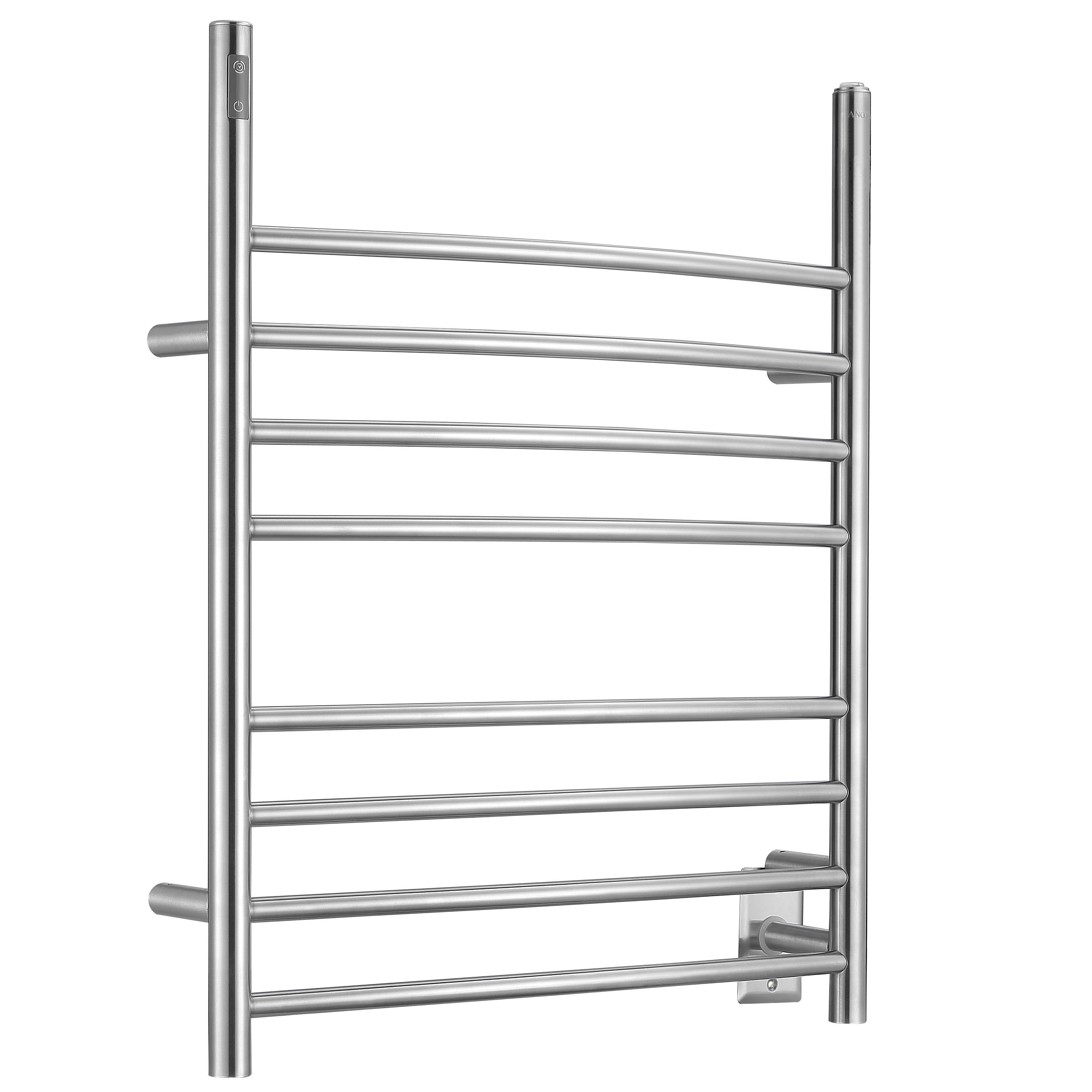 Premium 3-in-1 Imperia OBT 8 Bar Towel Warmer with Built-in Timer | Brushed Stainless Steel Design | Perfect for Spas, Salons & Luxury Bathrooms