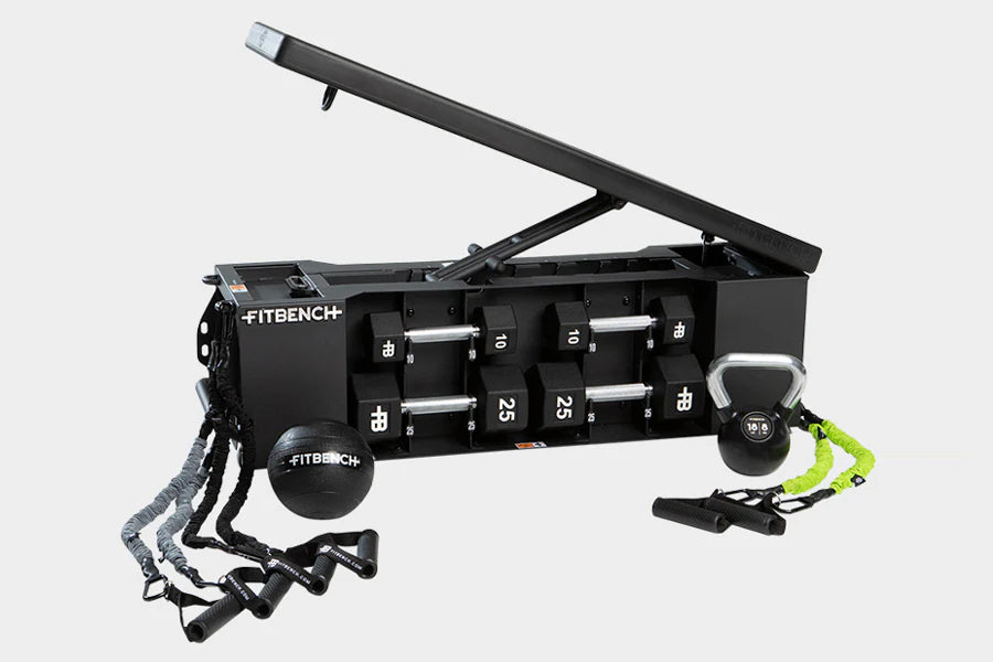 FITBENCH STUDIO Adjustable Weight Bench for Home Gym - Strength Training & Workout Equipment for Men & Women - Perfect for Small Spaces & Full-Body Exercises