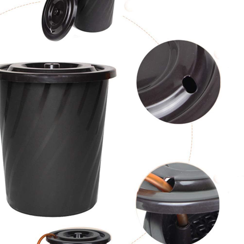 DOITOOL Heavy-Duty Tea Residue Container with Lid - Stainless Steel Tea Waste Bin for Kitchen, Coffee Grounds Filter Bucket & Food Scraps Disposal - Perfect for Tea Ceremony, Coffee Brewing & Home Composting