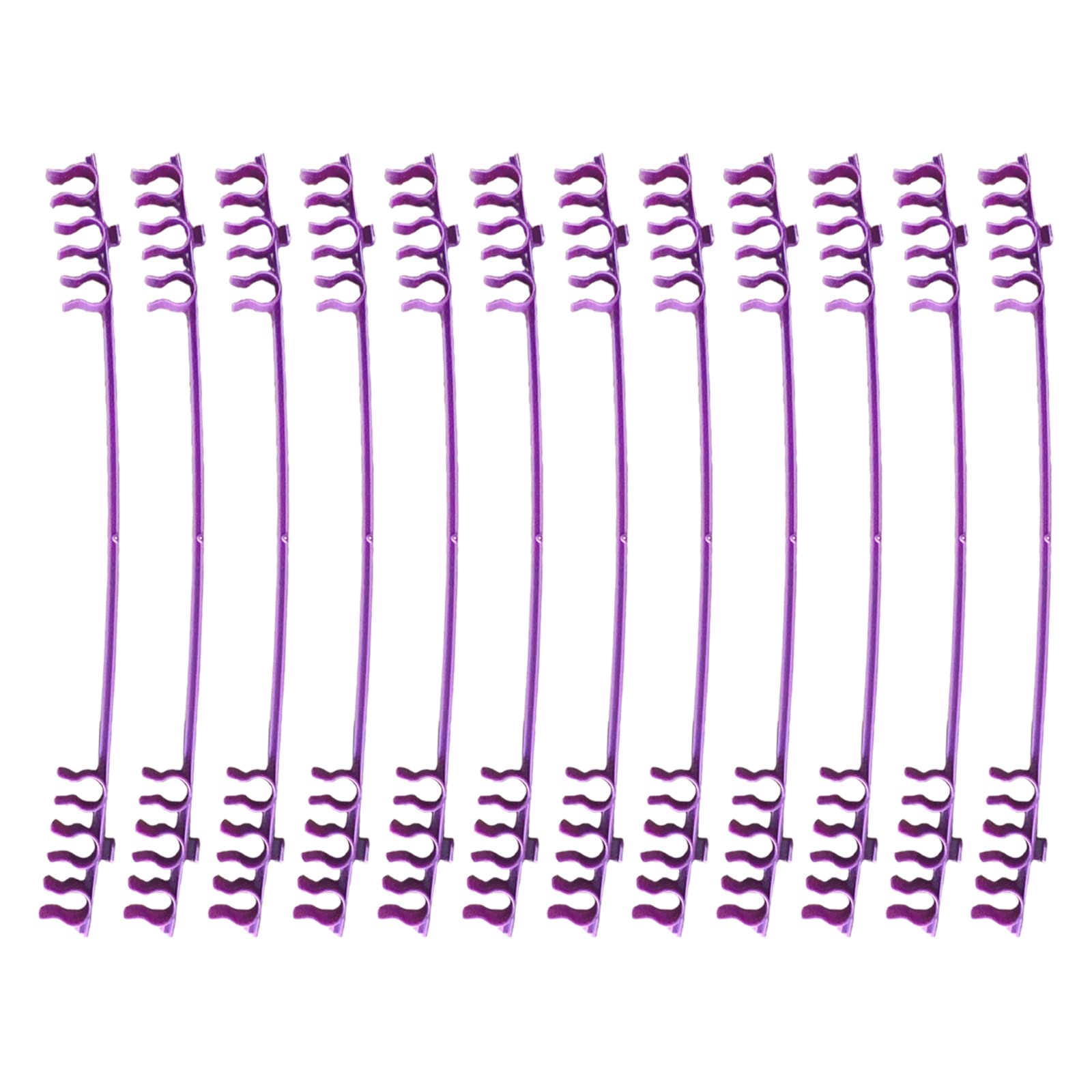 36 Pack Purple Expandable Tomato Cage Stake Arms - 11mm Diameter Garden Plant Support Connectors for Vegetables, Flowers & Vines | Perfect for Backyard Gardening & Greenhouse Plant Training